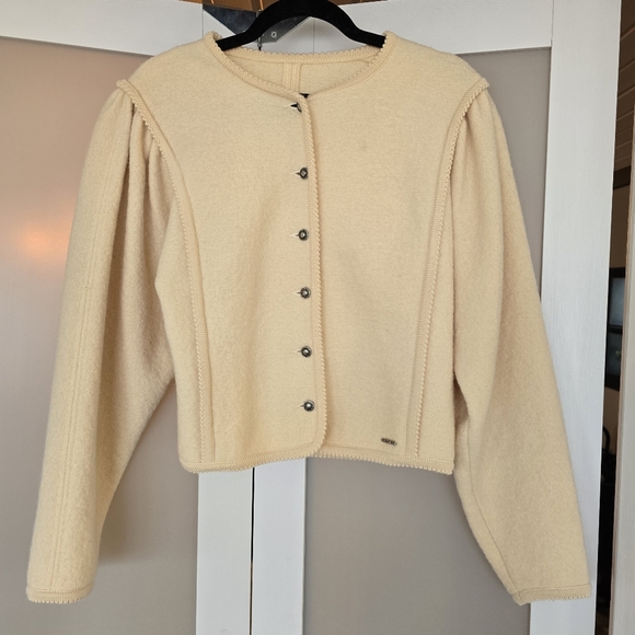 Geiger Vintage Women's Boiled Wool Jacket - Ivory (68071) - Picture 4 of 12